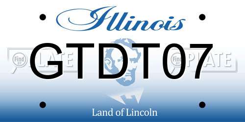 GTDT07 Illinois License Plate