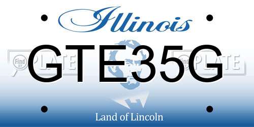 GTE35G Illinois License Plate
