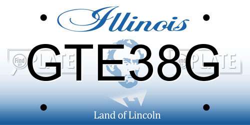 GTE38G Illinois License Plate