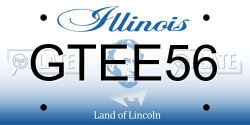 GTEE56 Illinois License Plate