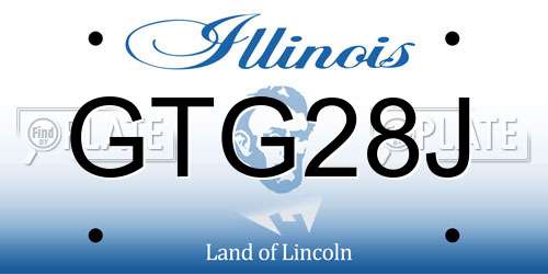 GTG28J Illinois License Plate