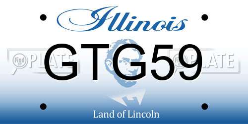 GTG59 Illinois License Plate