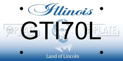 GTI70L Illinois License Plate