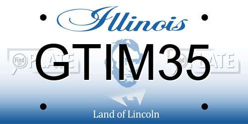 GTIM35 Illinois License Plate