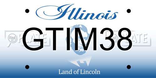 GTIM38 Illinois License Plate