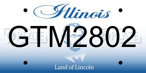 GTM2802 Illinois License Plate