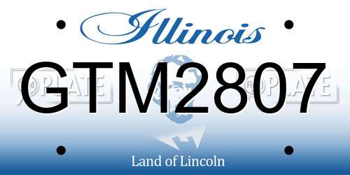 GTM2807 Illinois License Plate