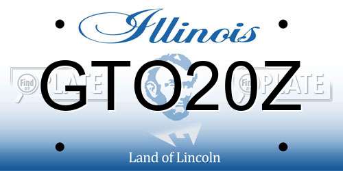 GTO20Z Illinois License Plate