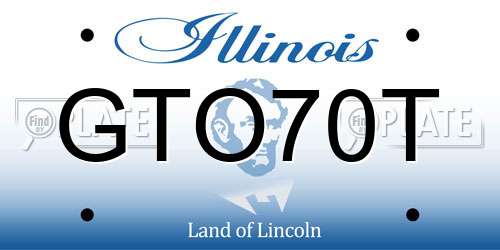 GTO70T Illinois License Plate
