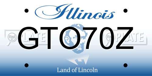 GTO70Z Illinois License Plate