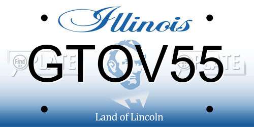 GTOV55 Illinois License Plate