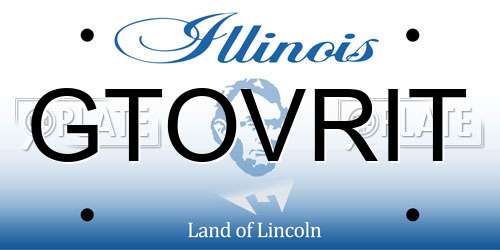 GTOVRIT Illinois License Plate