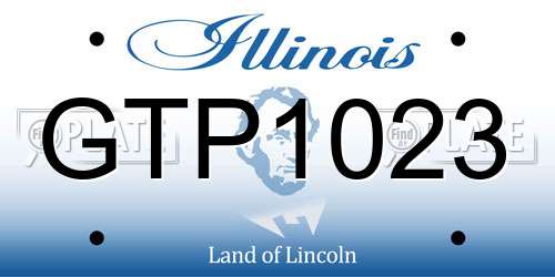 GTP1023 Illinois License Plate