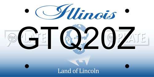 GTQ20Z Illinois License Plate