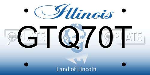 GTQ70T Illinois License Plate
