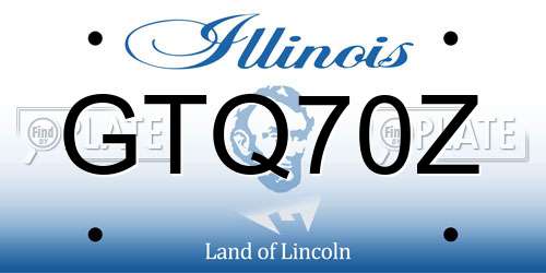 GTQ70Z Illinois License Plate