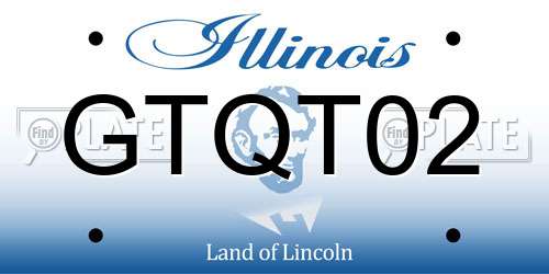 GTQT02 Illinois License Plate