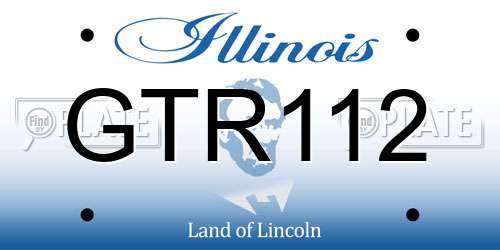 GTR112 Illinois License Plate