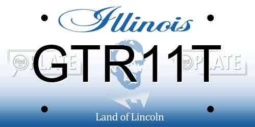 GTR11T Illinois License Plate