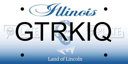 GTRKIQ Illinois License Plate
