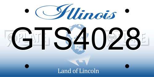 GTS4028 Illinois License Plate