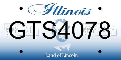 GTS4078 Illinois License Plate