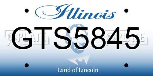 GTS5845 Illinois License Plate