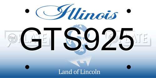 GTS925 Illinois License Plate