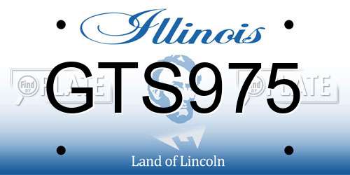 GTS975 Illinois License Plate