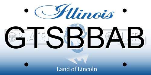 GTSBBAB Illinois License Plate
