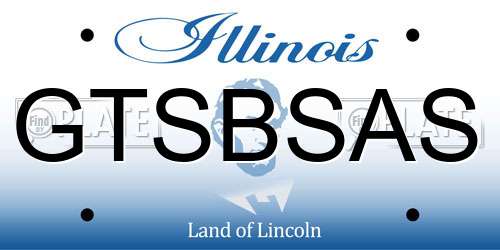 GTSBSAS Illinois License Plate