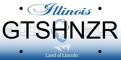 GTSHNZR Illinois License Plate