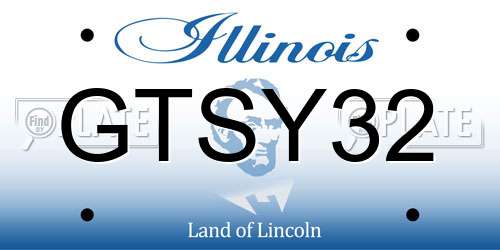 GTSY32 Illinois License Plate