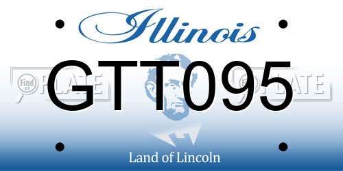 GTT095 Illinois License Plate