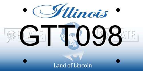 GTT098 Illinois License Plate