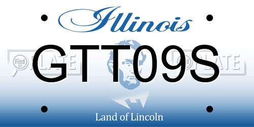 GTT09S Illinois License Plate