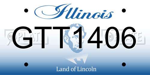 GTT1406 Illinois License Plate