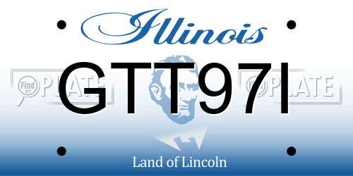 GTT97I Illinois License Plate