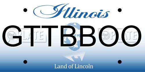 GTTBBOO Illinois License Plate