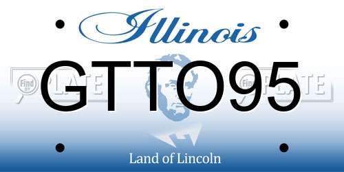 GTTO95 Illinois License Plate