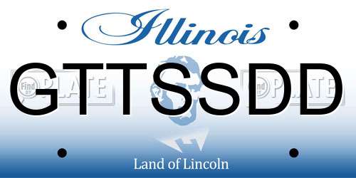 GTTSSDD Illinois License Plate