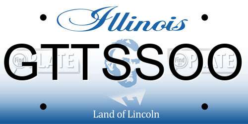 GTTSSOO Illinois License Plate