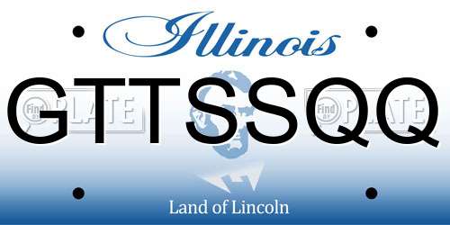 GTTSSQQ Illinois License Plate