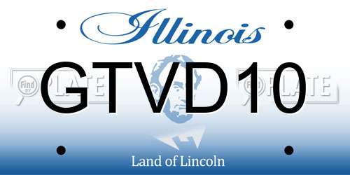 GTVD10 Illinois License Plate