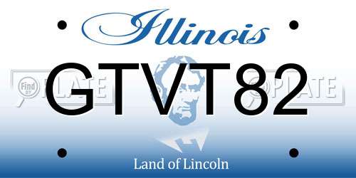 GTVT82 Illinois License Plate