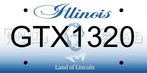 GTX1320 Illinois License Plate