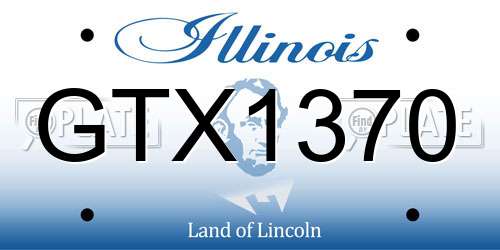 GTX1370 Illinois License Plate