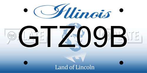 GTZ09B Illinois License Plate