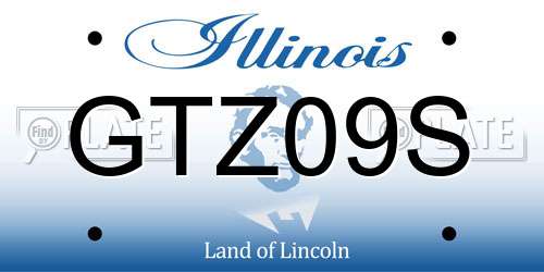 GTZ09S Illinois License Plate