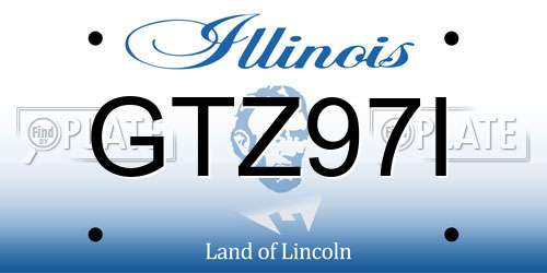 GTZ97I Illinois License Plate